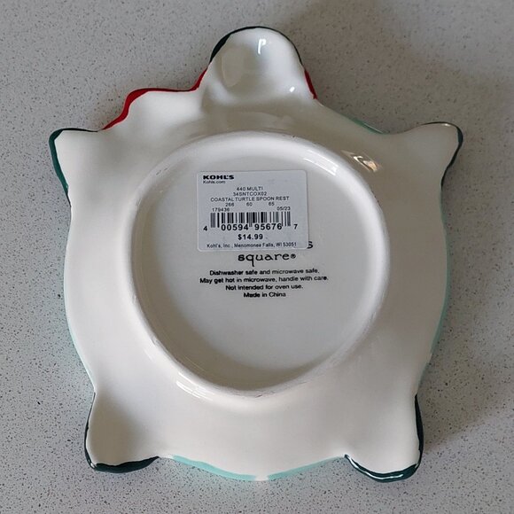 NEW Holiday Ceramic Coastal Turtle Spoon Rest - Picture 4 of 9